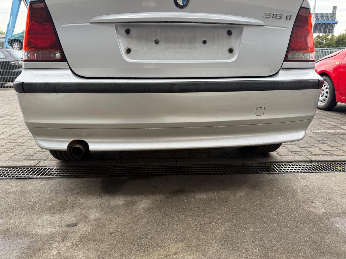 BMW E46 Compact original Stoßstange Stoßfänger hinten 354 Titansilber BJ04